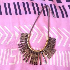 Cersci gun metal statement necklace